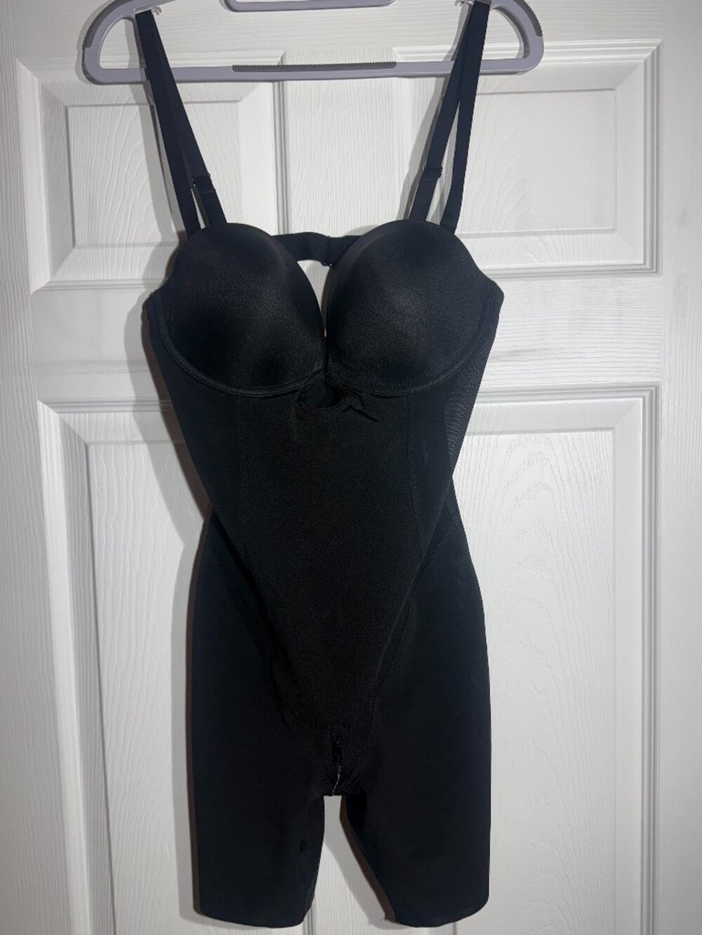 Shapellx Black Sculpting Full Body Shaper Bodysuit Size Large NWT